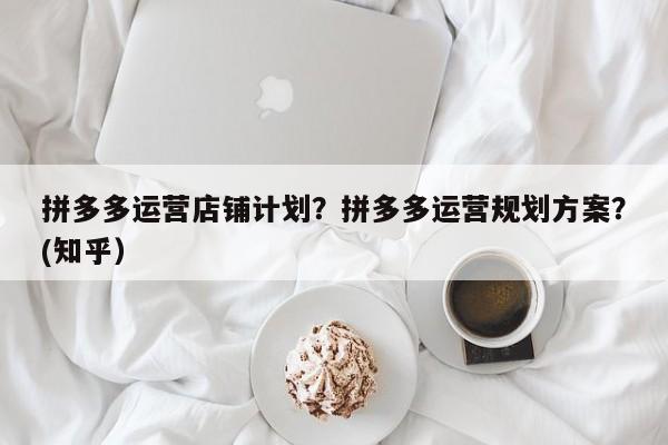 拼多多运营店铺计划？拼多多运营规划方案？(知乎）
