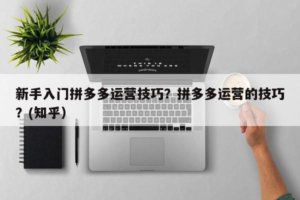 新手入门拼多多运营技巧？拼多多运营的技巧？(知乎）